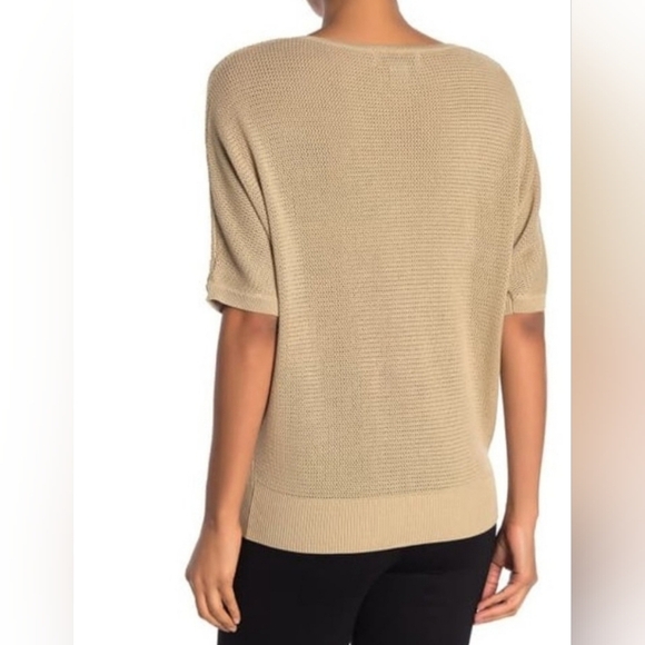 Magaschoni Tunic Top Relaxed Fit Textured Knit Over Sized Boxy Silhouette New - Picture 9 of 13